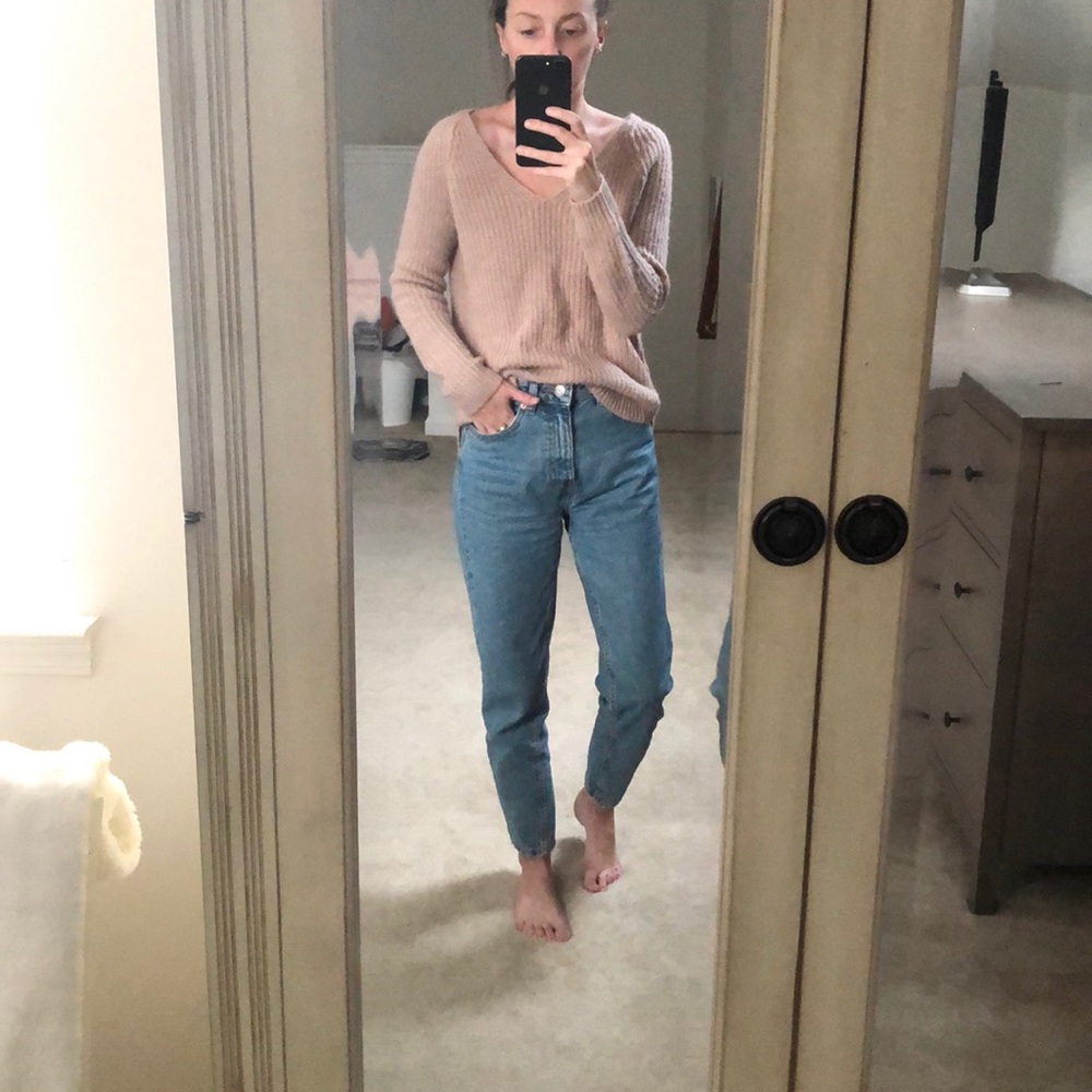 H&M VNeck Sweater with Scoop, Vented Hem